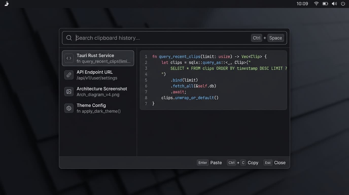 Clipboard homepage screenshot