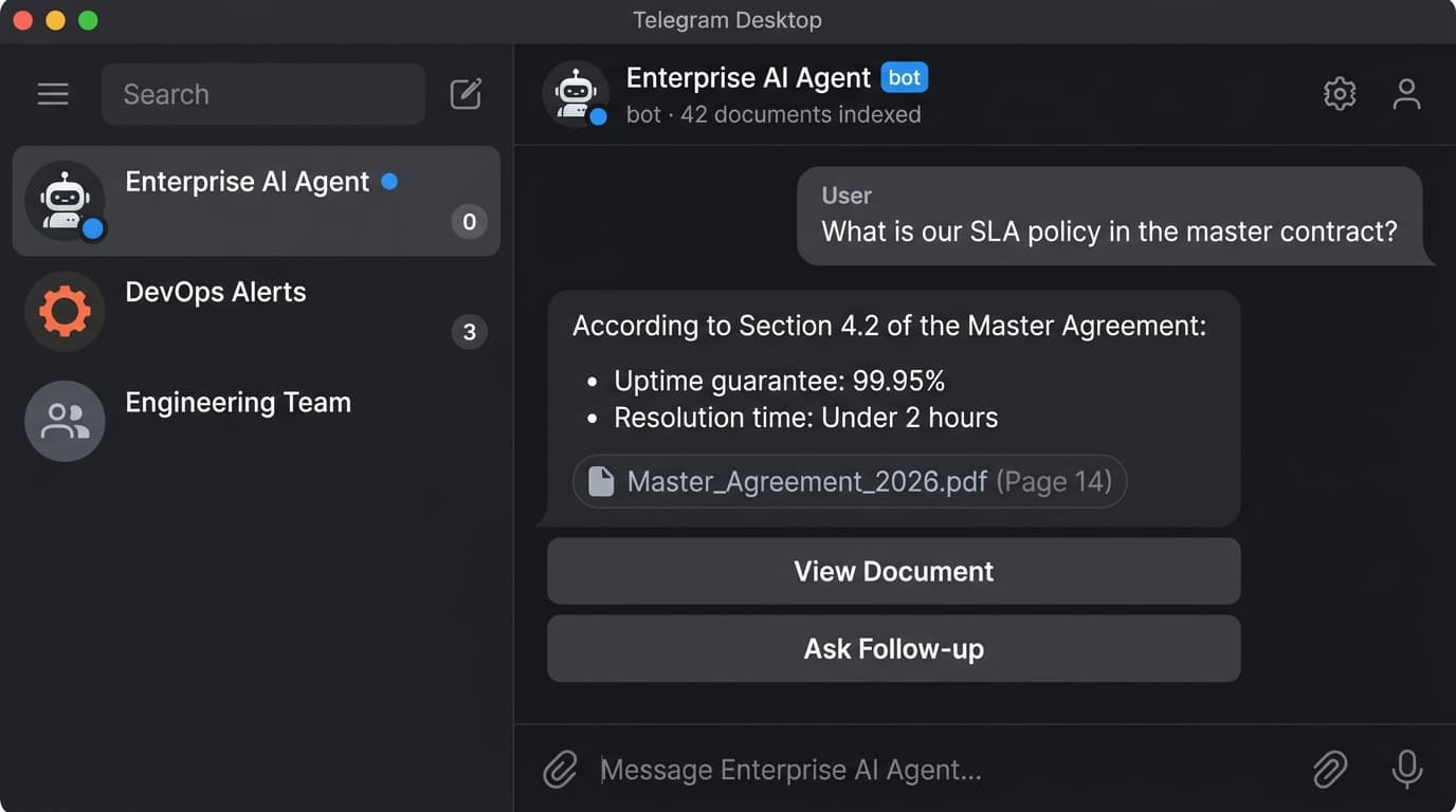 AI Business Agent homepage screenshot